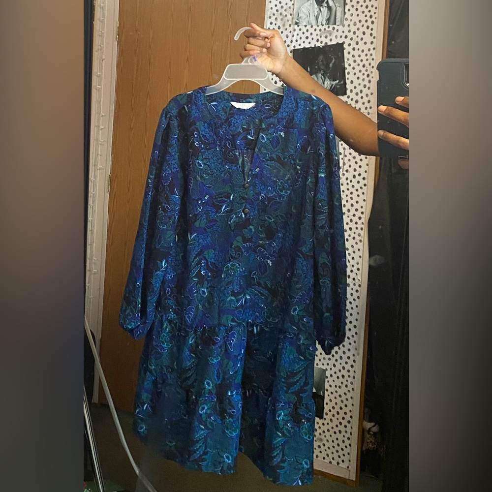 Blue midi dress